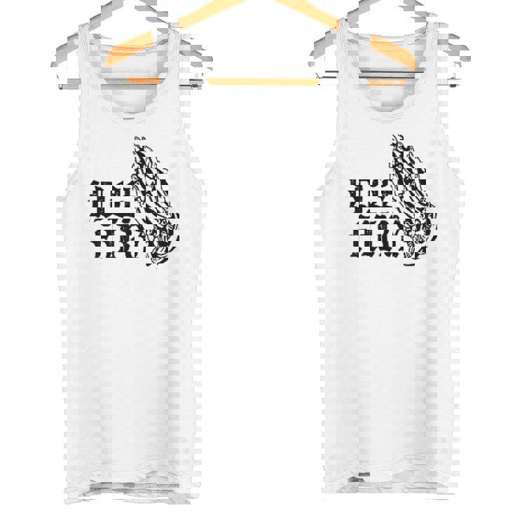 バック プリントを見る Idle Fury Don't Crykeleton Praying 泣かないで 祈る骸骨 タンクトップ