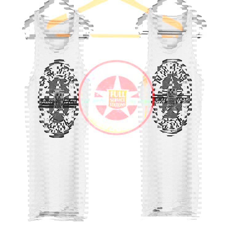 バックプリントのみ レトロ ビンテージ ガソリンスタンド スター モーター オイルカー タンクトップ