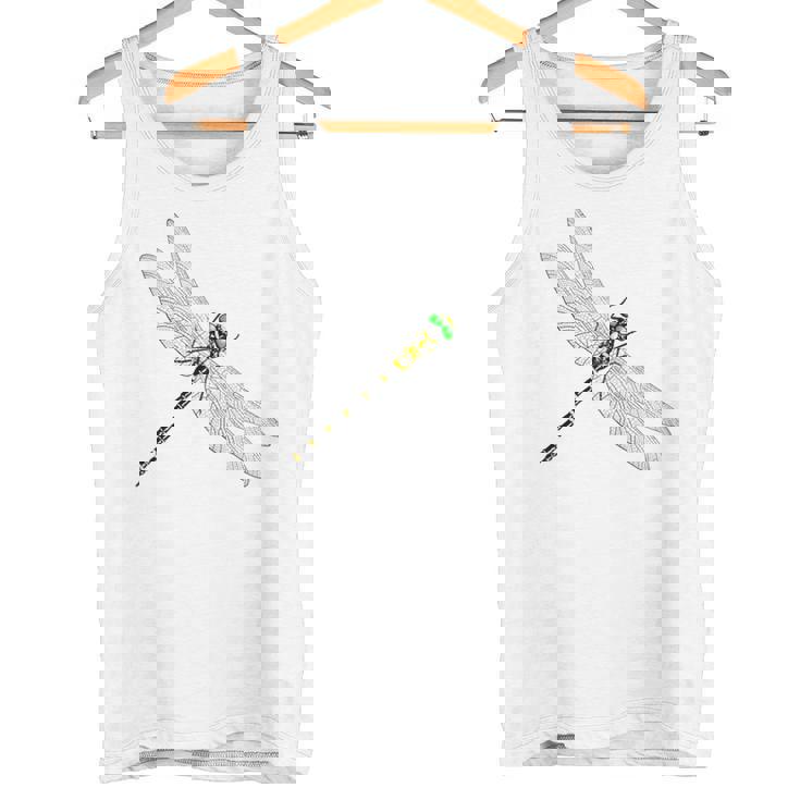 バックプリント鬼蜻蜓おにやんま オニヤンマ アウトドア Bbq キャンプ 虫 タンクトップ