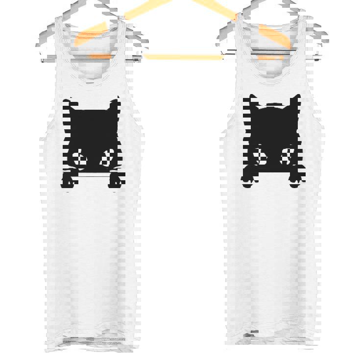 バッグの中に隠れているかわいい黒猫 猫好き 猫飼い 猫 ネコ ねこくろねこ好き 面白い サプライズ ギフト タンクトップ