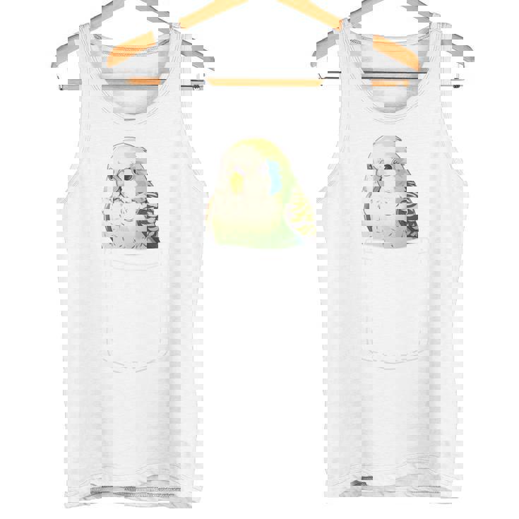 バッグの中のかわいいセキセイインコ、面白いセキセイインコ 長袖tシャツ タンクトップ