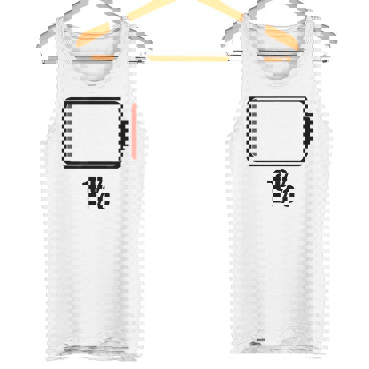 バッテリー1 1残り バッテリー切れtシャツバッテリー低 タンクトップ