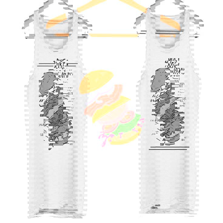 バーガー 解剖 成分 チーズバーガー ハンバーガー パテ タンクトップ