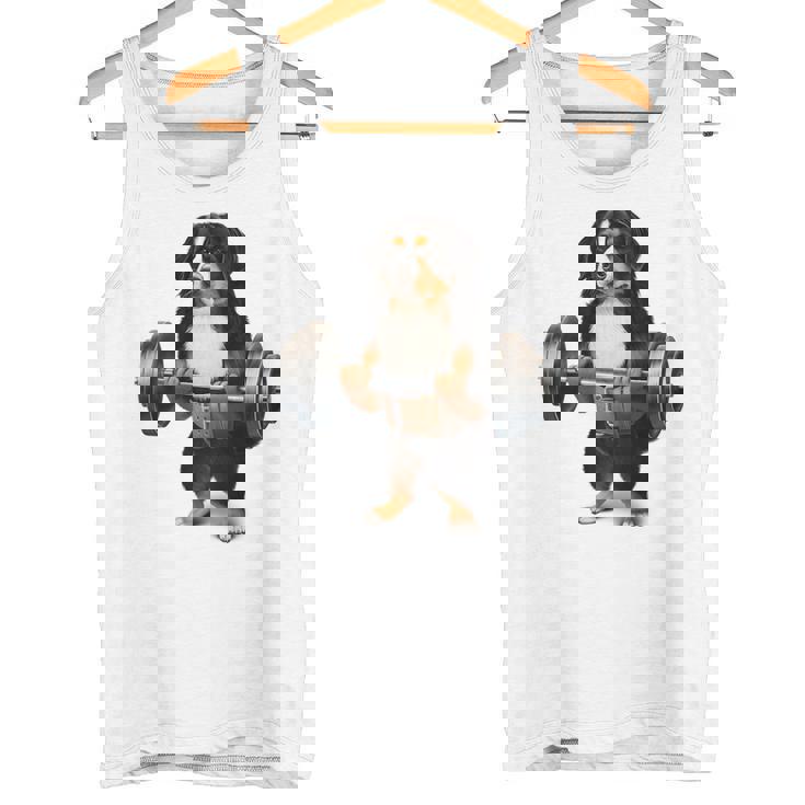 バーニーズマウンテンドッグ ウェイトリフティング フィットネスジム タンクトップ