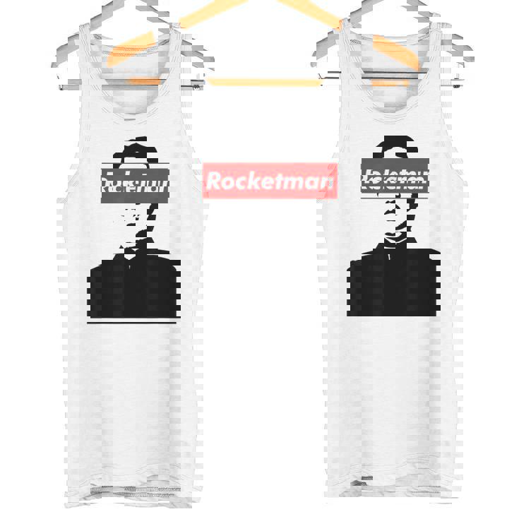 パロディ Kim Jung Un Rocketman ボックスロゴtシャツ タンクトップ