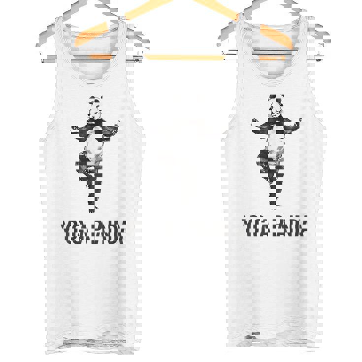 パンダ ヨガポーズ 水墨画 おもしろ 運動 和風 動物 タンクトップ