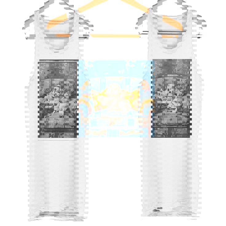 ビション・フリーゼ 音楽愛好家 絵画 犬 タンクトップ