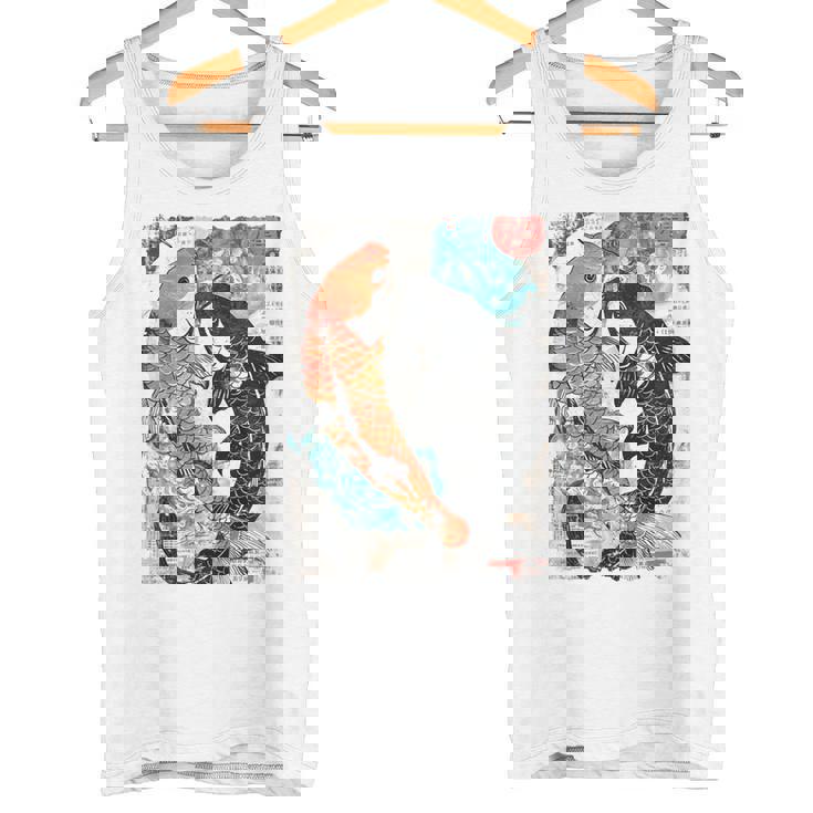 ビンテージ グラフィティ 錦鯉 魚 鯉 長袖tシャツ タンクトップ