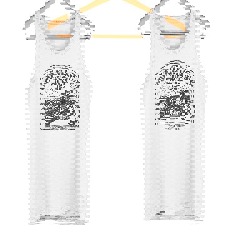 ビンテージレーサー、1964年創業、レトロバイク。オートバイ愛好家。 タンクトップ