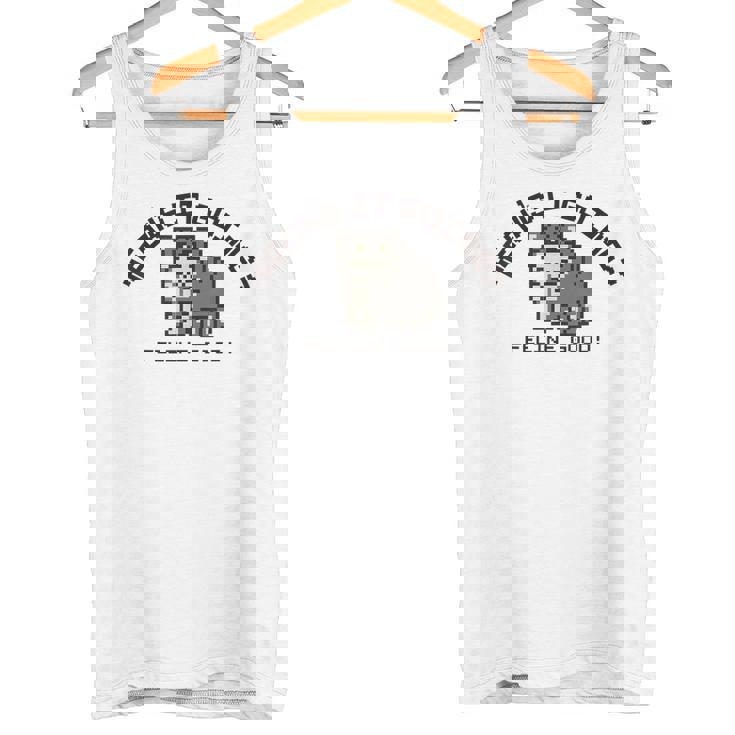 ピクセル アニマルズ マヌルネコ Manul Pallas's Cat 黒フォント タンクトップ