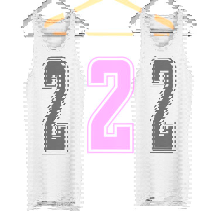 ピンク色背番号 2 チーム短大スポーツピンク色背番号付きユニフォーム タンクトップ