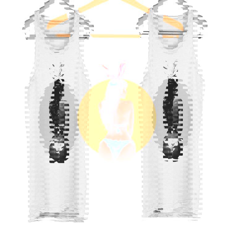 ピンナップ セクシー ブラウンスキン イースターバニー ガールズ ヴィンテージ メンズ レディース 長袖tシャツ タンクトップ