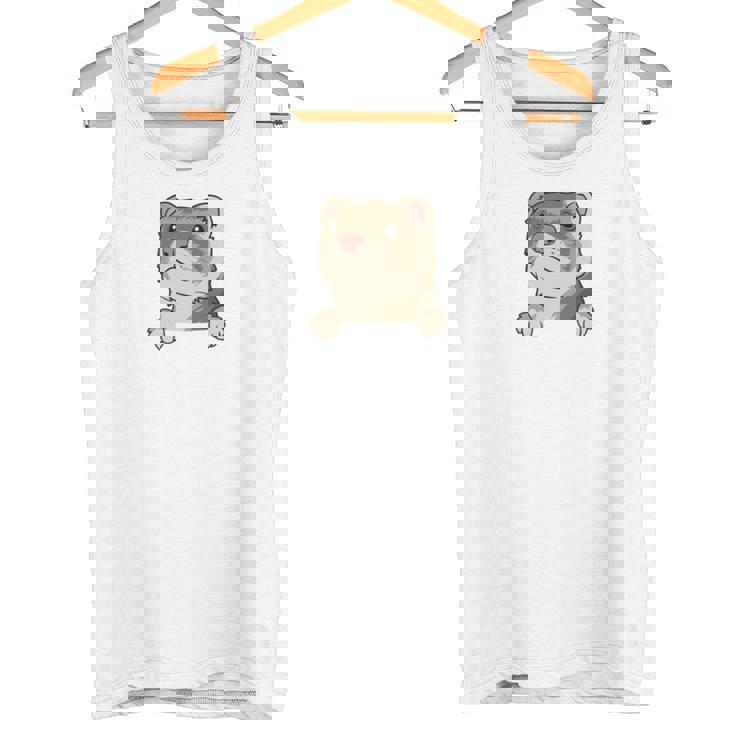 フェレット・イン・ア・ポケット ペット ファニー フェレット 長袖tシャツ タンクトップ