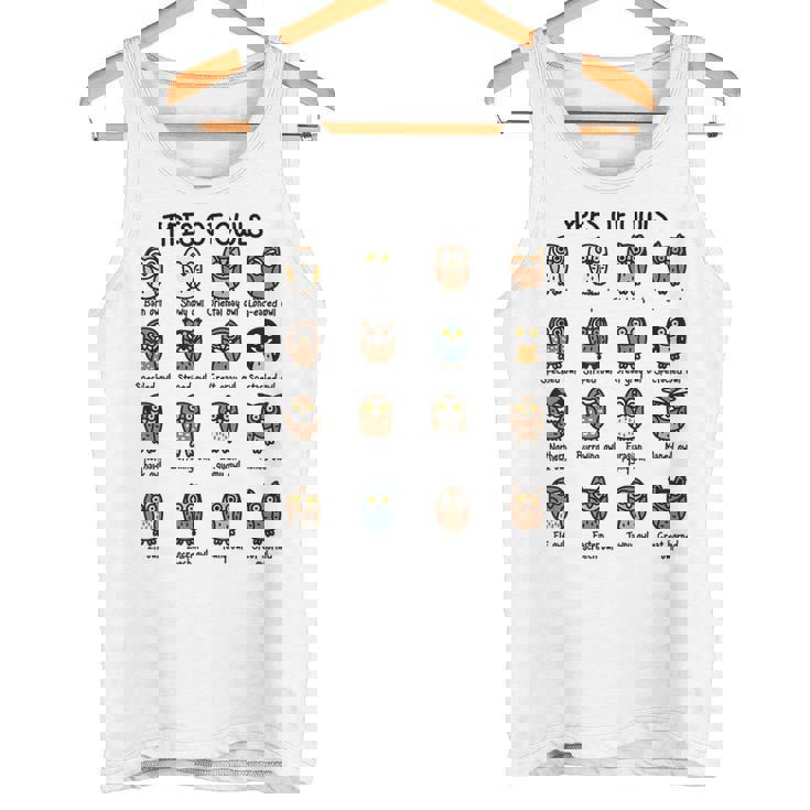 フクロウのコレクションタイプ かわいいフクロウ愛好家向け タンクトップ