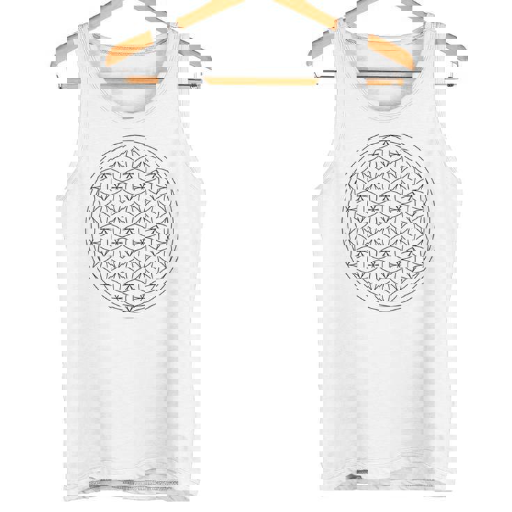 フラワー オブ ライフ 幾何学 模様 図形 シンボル スピリチュアル フラワーオブライフ タンクトップ