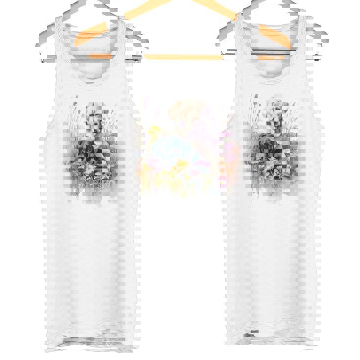 フローラルワイルドフラワー 犬 ラブラドールレトリバー タンクトップ