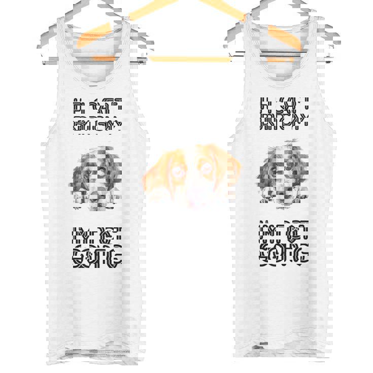 ブリタニー・スパニエル犬を連れて行けないなら行かない タンクトップ