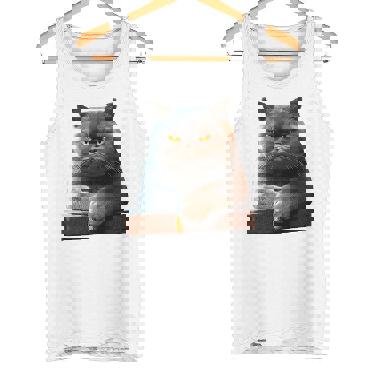 ブリティッシュショートヘア猫猫ママ猫ママかわいい猫 長袖tシャツ タンクトップ