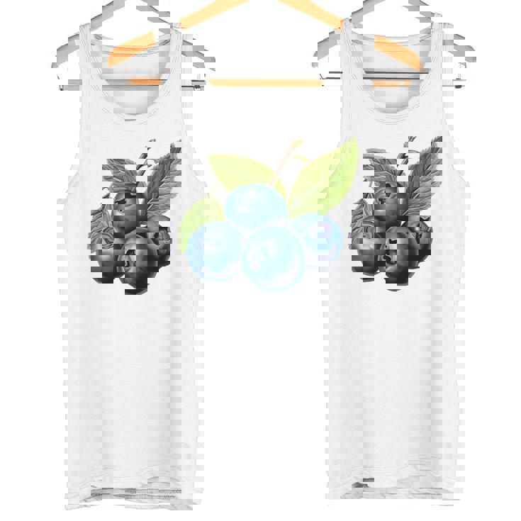 ブルーベリー愛好家のためのブルーベリーデザイン タンクトップ