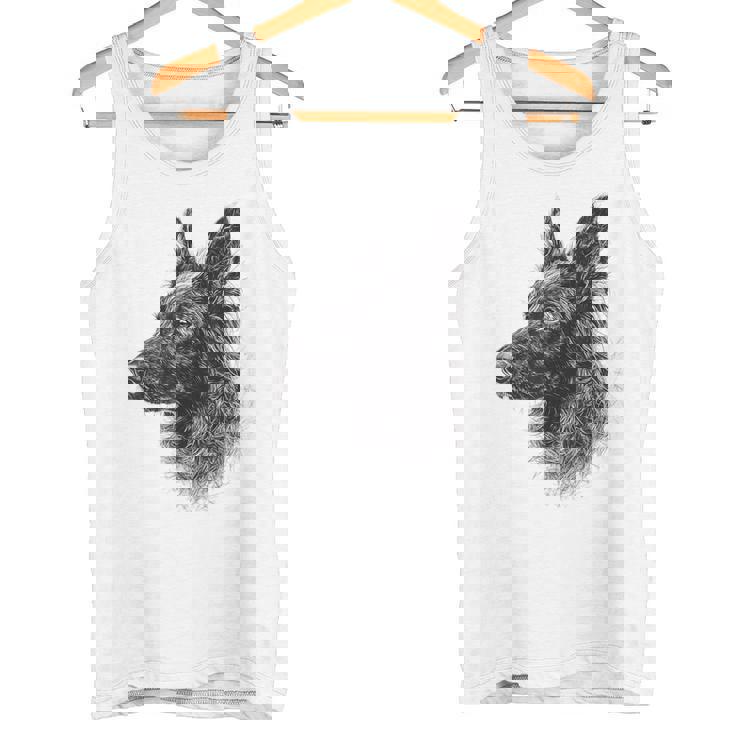 ベルギーシェパード 犬 グラフィック ペットアート ベルギーシェパード タンクトップ