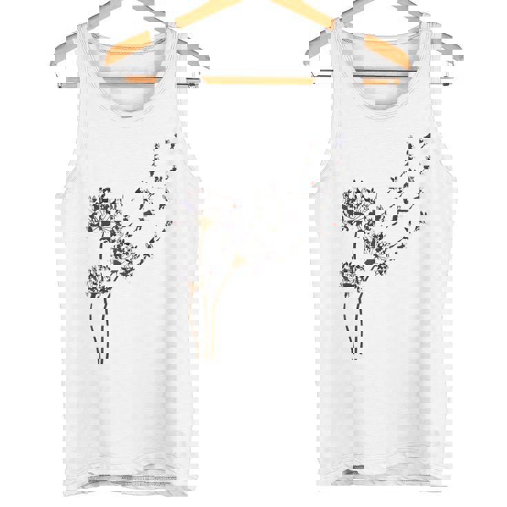 ボストンテリア フラワー フライ タンポポ 面白い 犬好き 犬 お父さん タンクトップ