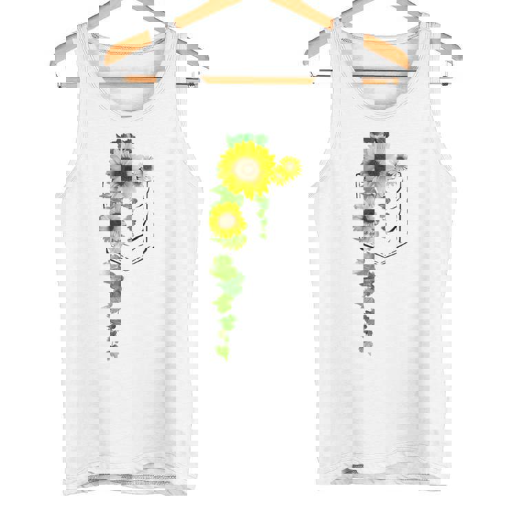 ポケットに入ったかわいいひまわり クリスマスギフト タンクトップ