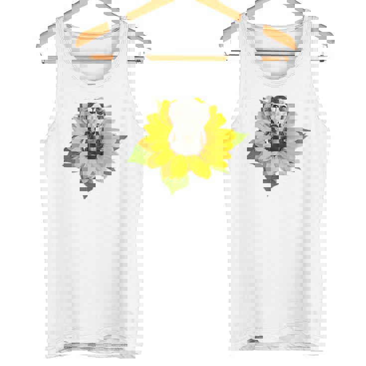 ポケットの中の犬 花 サルーキ タンクトップ