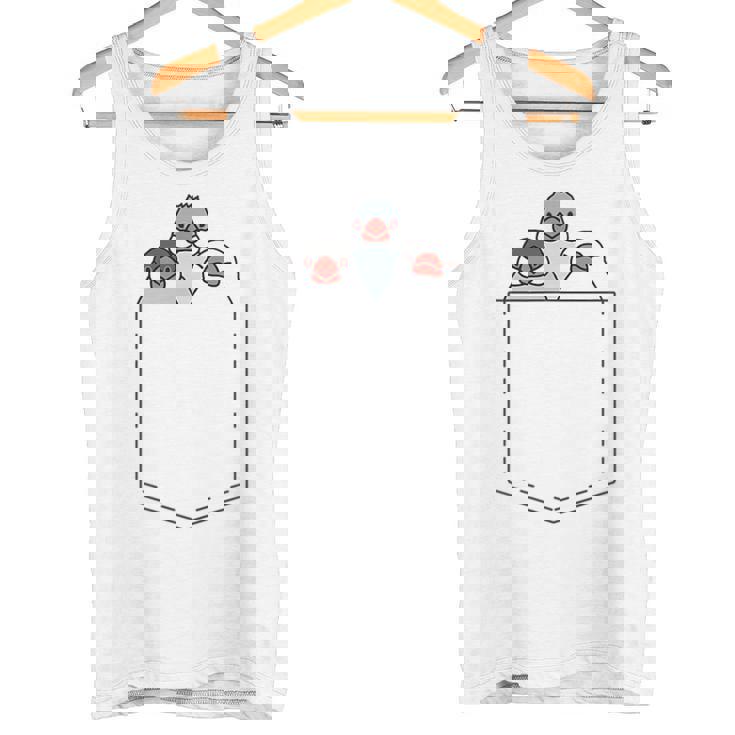 ポケット文鳥 白文鳥 ノーマル文鳥 桜文鳥 並文鳥 シナモン文鳥 文鳥の飼い主 文鳥好き かわいい 文鳥 タンクトップ