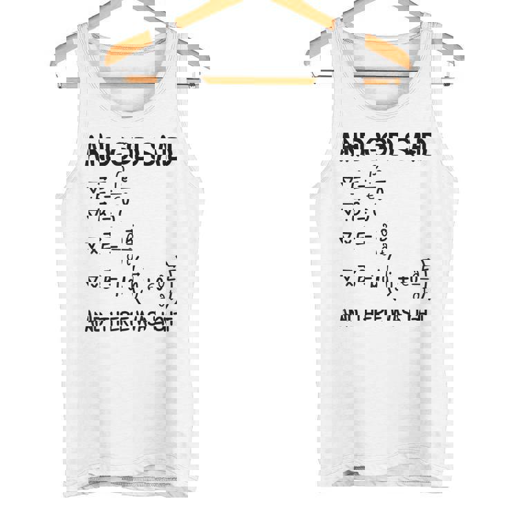 マクスウェル方程式と神は言って、光があった タンクトップ