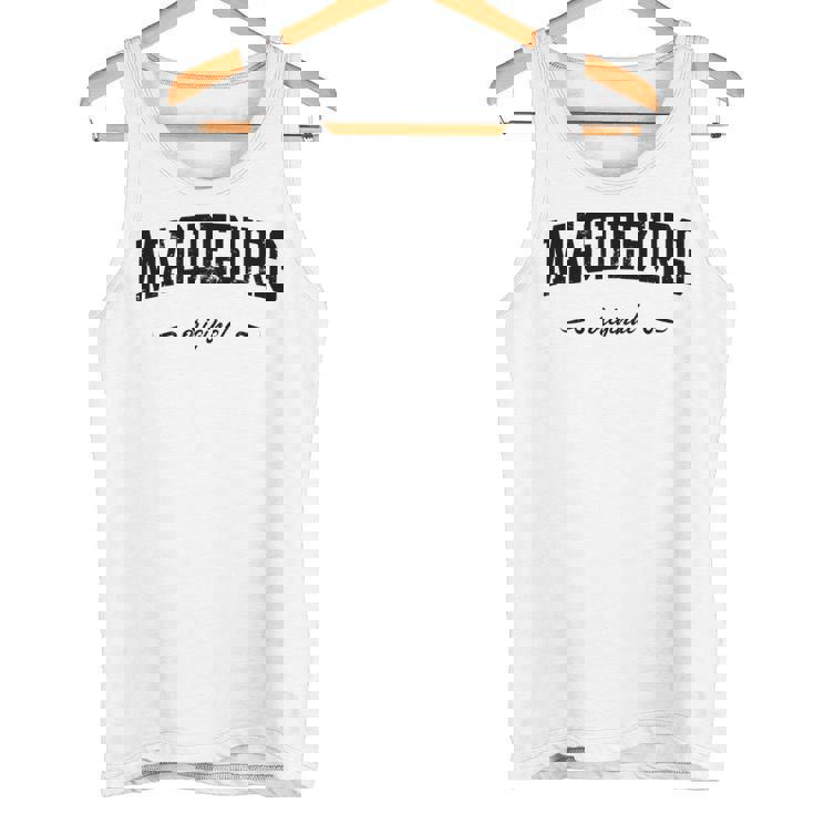 マクデブルク、東ドイツ、東ドイツ、カレッジデザイン 長袖tシャツ タンクトップ