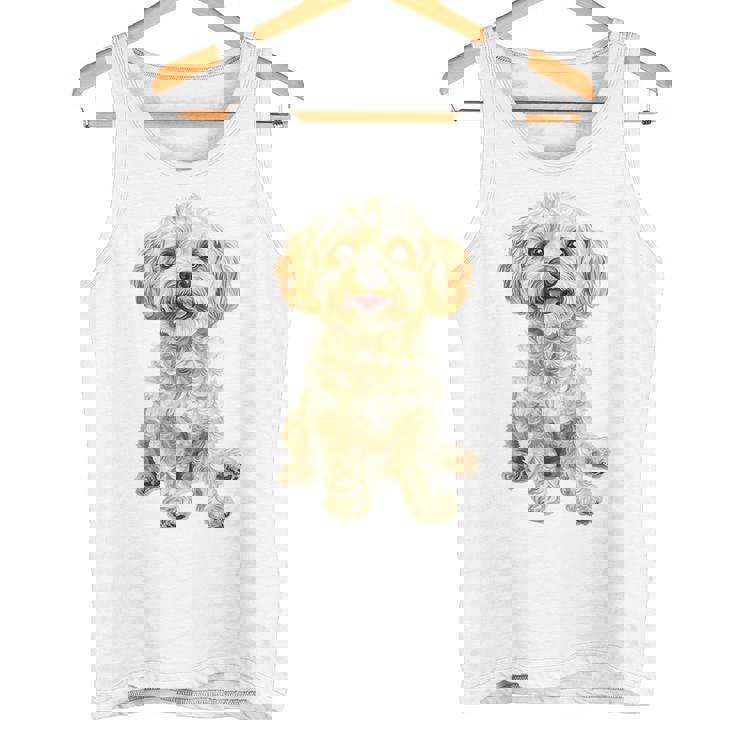 マルチプー犬モチーフペットイラストマルチプー タンクトップ