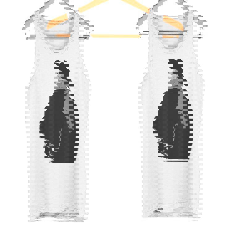 ミステリアスなクロークドクラシック紳士ヴィンテージノワールスタイル タンクトップ