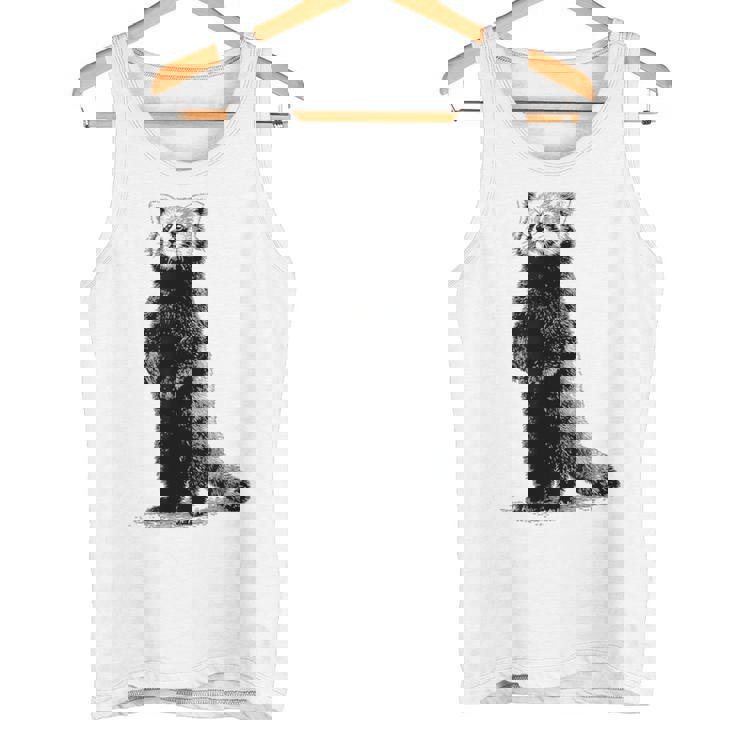 ミニマリストデザインのレッサーパンダ タンクトップ