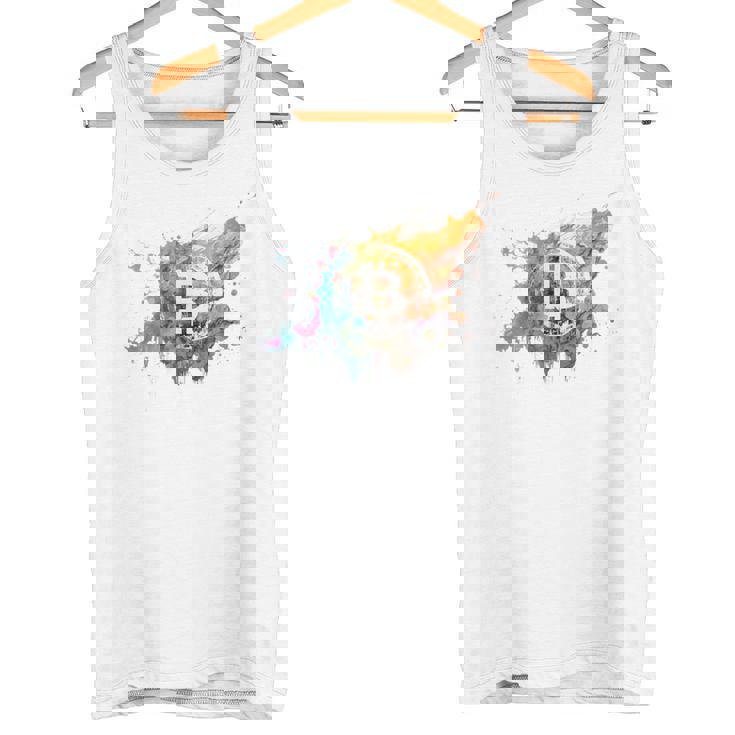 モダンビットコインアート Hodl Btc Btcアート カラフルなビットコイン タンクトップ