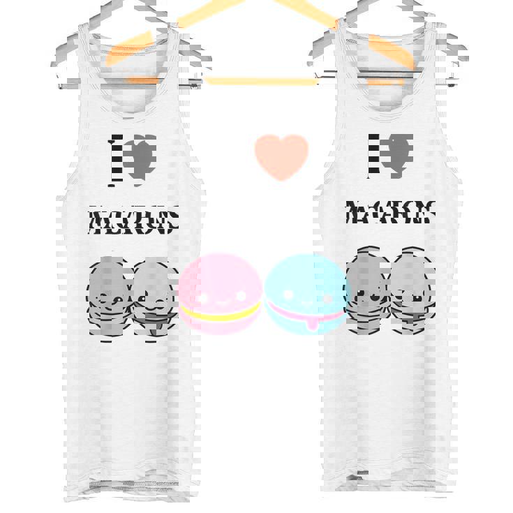 ユーモアマカロン フランスのデザートペストリー マカロンが大好き タンクトップ