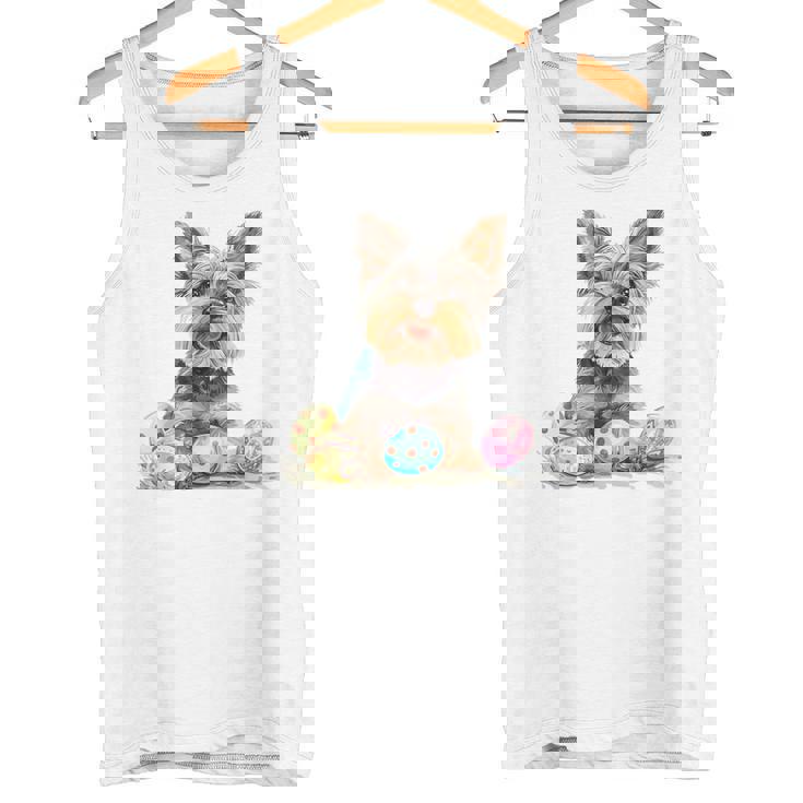 ヨーキー ヨークシャーテリア 犬種 ハッピーイースター メンズ レディース タンクトップ