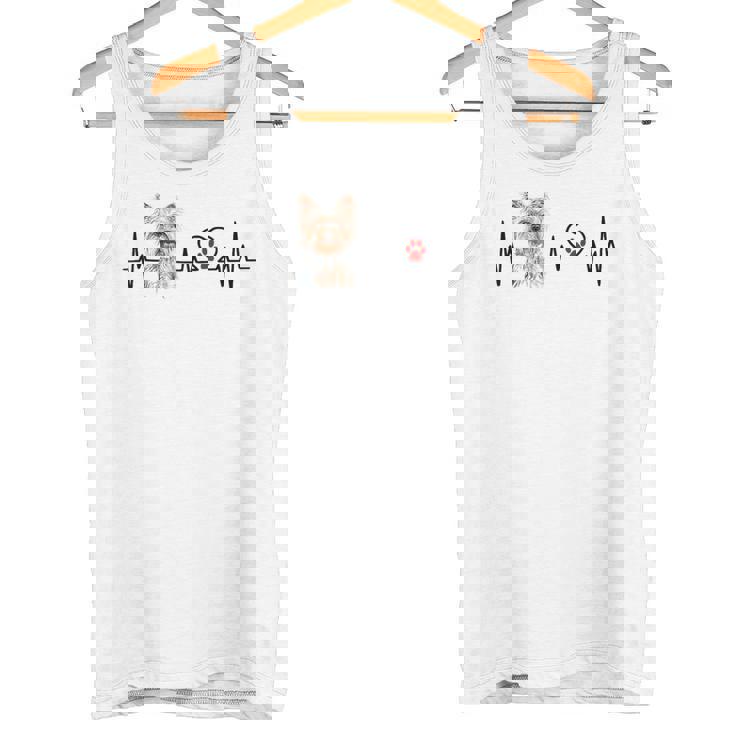 ヨークシャーテリア 心電図 ハートビート ハートライン 犬好き タンクトップ