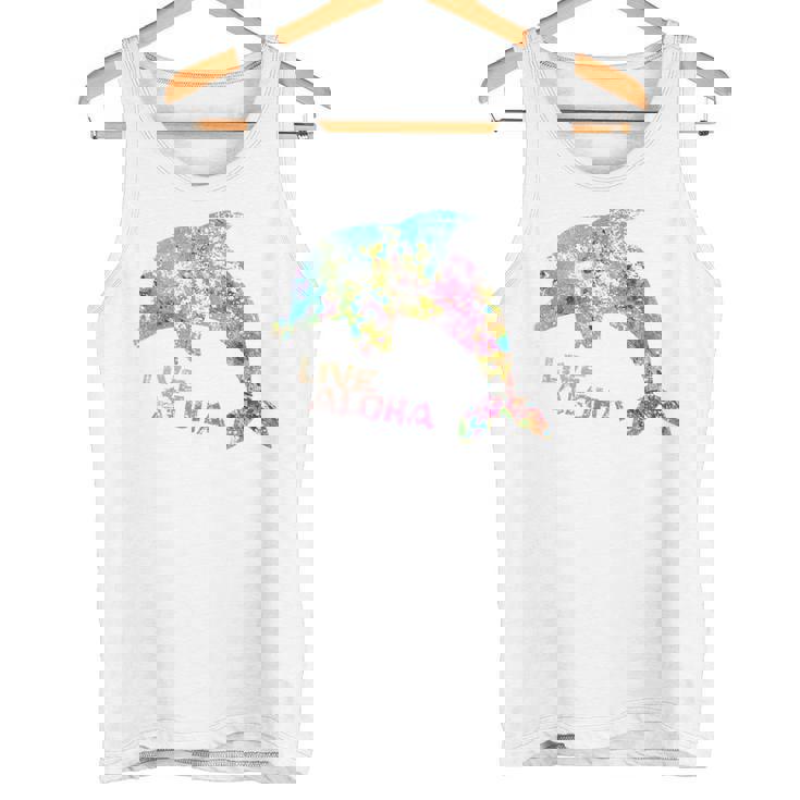 ライブ アロハ イルカ グラフィック タンクトップ