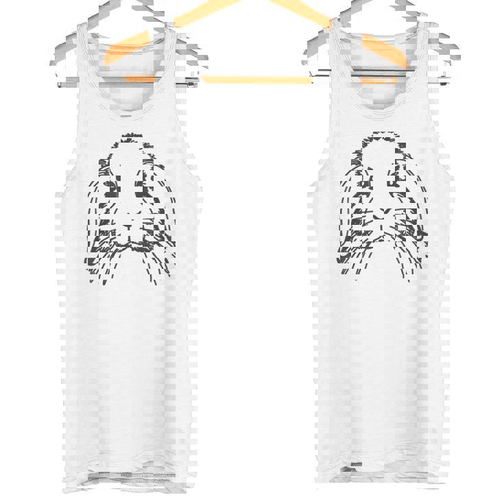 ラインアートダッドママラビット-ホーランドロップ タンクトップ