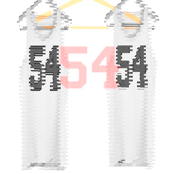 ラッキーナンバー54 クラシックカレッジアメリカン代表チームのファンプレイヤー タンクトップ