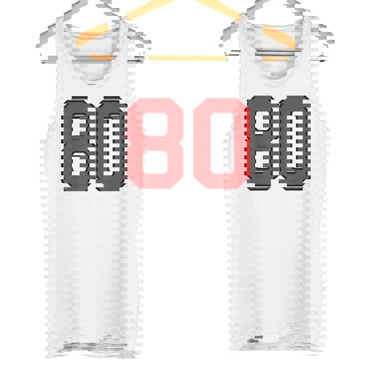 ラッキーナンバー80 クラシックカレッジアメリカン代表チームのファンプレイヤー タンクトップ