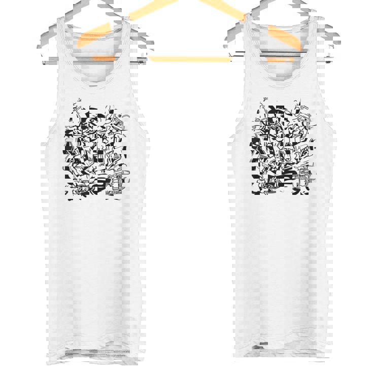 ラップオールドスクールヒップホップグラフィティtシャツとストリートダンス タンクトップ