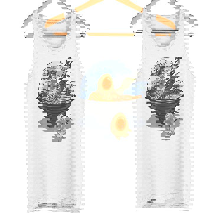 ラーメン 海 波 寝ぼける たまご タンクトップ