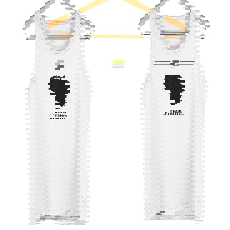 リトアニアの国旗、地図と国名リトアニア。 タンクトップ