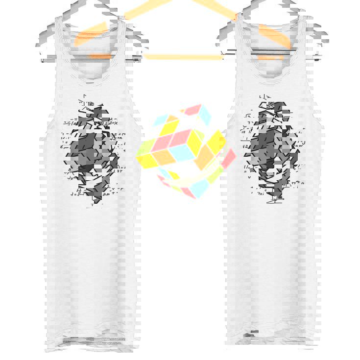 ルービックキューブ ルービックキューブ マジックキューブ レトロ ルービ ヴィンテージ オタク タンクトップ