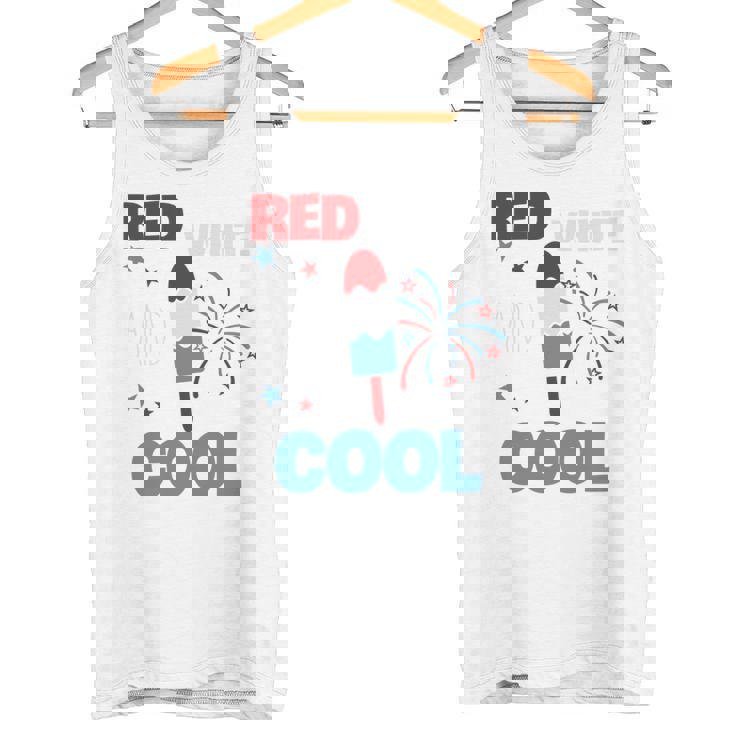 レッド ホワイト クールなアメリカ国旗 アイスキャンディー 面白い 7月4日 長袖tシャツ タンクトップ