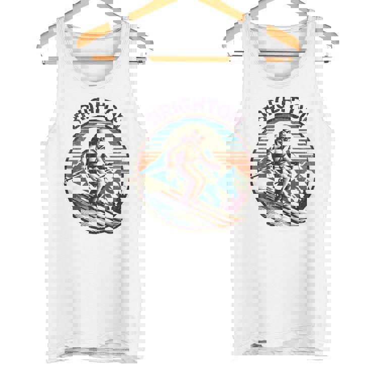 レトロ ヴィンテージ ブライトン ユタ スキー リゾート ウィンタースキー 長袖tシャツ タンクトップ