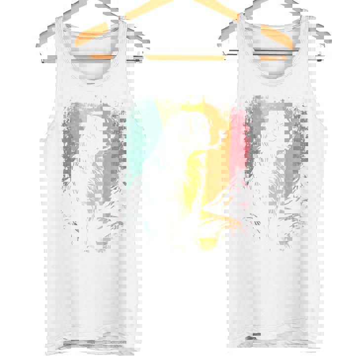 レトロなビンテージデザインのバーニーズマウンテンドッグ 長袖tシャツ タンクトップ