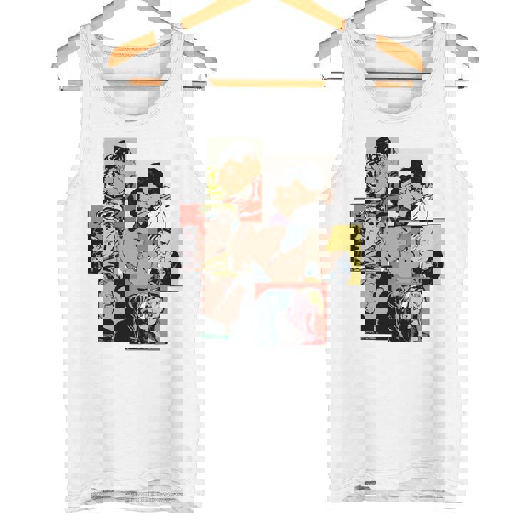 レトロコミックキス、コラージュ、ビンテージポップアートキスコミックスタイル 長袖tシャツ タンクトップ