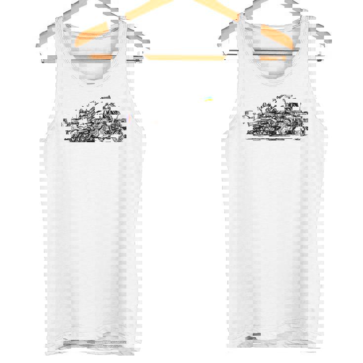 ロシアのbmpを盗むウクライナの農家 ウクライナを支援 タンクトップ